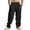 #Black, variant on Men's Oversized Corduroy Baggy Straight Leg Pants with Drawstring Waist and Pockets,Classic Mokaloha Style,Black Big and Tall Men XXXL