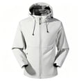 thumbnail image 3 of longantii Mens Waterproof Jackets Basic Windbreaker Collared Raincoat Long Sleeve Zip Up Jacket Classic Fit Fall Winter Going Out Outwear Gray XL, 3 of 5