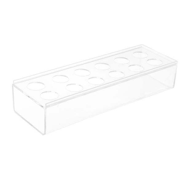 Jarrón de flores de acrílico transparente, rectangular, centro de mesa floral, jarrones modernos para 12 hoyos