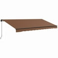 thumbnail image 3 of Outsunny&nbsp;16' x 10' Patio Retractable Awning Sunshade Shelter, Brown, 3 of 10