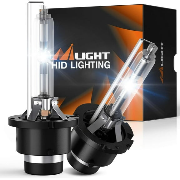 Nilight D2S HID Headlight Bulbs Diamond White 35W 85V 3000 Hours Lifespan Anti-UV Quartz Glass D2S Standard Fit