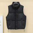 thumbnail image 6 of uublik Puffer Vest Womens Black Lightweight Quilted Sleeveless Stand Collar Zip Up Winter Jackets, 6 of 7