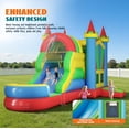 thumbnail image 3 of luxoak Commercial Bounce House, Inflatable Bouncer with Air Blower, Jumping Castle with Slide, Outdoor Indoor Bouncy Castle (252×139×122in), 3 of 8