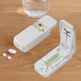 thumbnail image 3 of Cortador de pastillas portátil con compartimento de almacenamiento, 2 en 1, multiusos, cortador de pastillas de 1/2, 1/3 y 1/4, organizador de cápsulas y tabletas., 3 of 8
