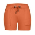 thumbnail image 5 of Fanxing Men Elastic Waist Summer Shorts Drawstring Casual Beach Shorts Pants Activewear Athletic Shorts With Pockets Orange,L, 5 of 7