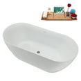 thumbnail image 5 of 67" Streamline N4780CH Soaking Freestanding Tub and Tray With Internal Drain in Polished Chrome, 5 of 6