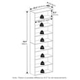 thumbnail image 3 of Furinno BASIC 8-Tier Open Bookcase Storage Organizer 12 x 24 x 71 in Espresso, 3 of 6