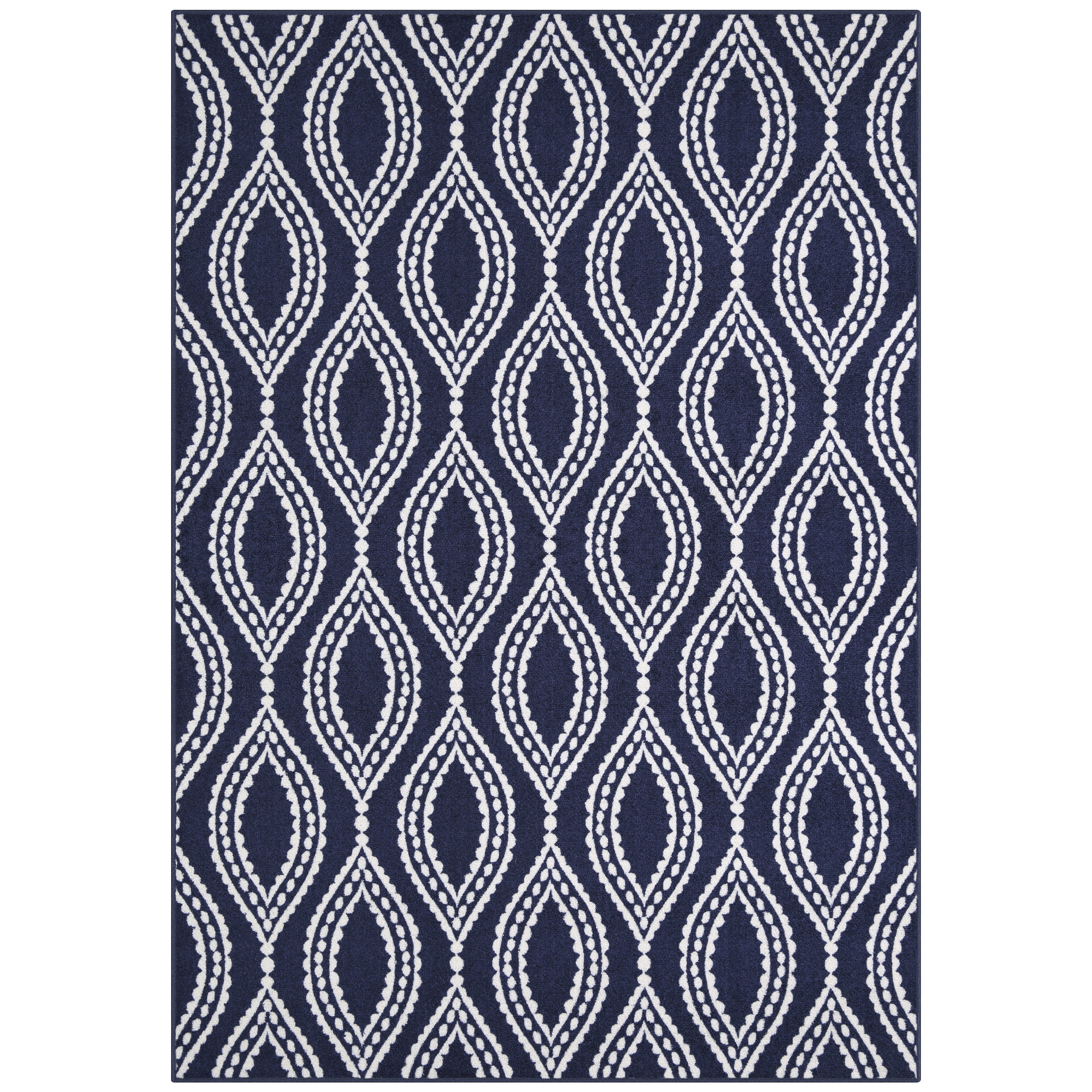Mainstays Easton Cut Pile Print Dotted Ogee Area Rug Or Runner Mainstays Easton Cut Pile Print Dotted Ogee Area Rug Or Runner Multiple Sizes