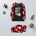 thumbnail image 2 of Mrzhqd Family Matching Christmas Pajamas Toddler Boy Girl Christmas Pajamas Set Crew Neck Long Sleeve Print Tops With Plaid Pants Winter Warm Soft Sleepwear Nightwear,Red,Size 6-7 Years, 2 of 6