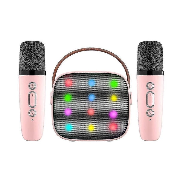 Altavoces con 2 Micrófonos, Máquina de Karaoke Bluetooth Portátil para Altavoces con 2 Micrófonos, Máquina de Karaoke Bluetooth Portátil para