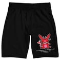 thumbnail image 6 of It's Happy Bunny I'm Changing My Naughty Ways. To Naughtier Ones Men's Black Sleep Pajama Shorts-3XL, 6 of 7