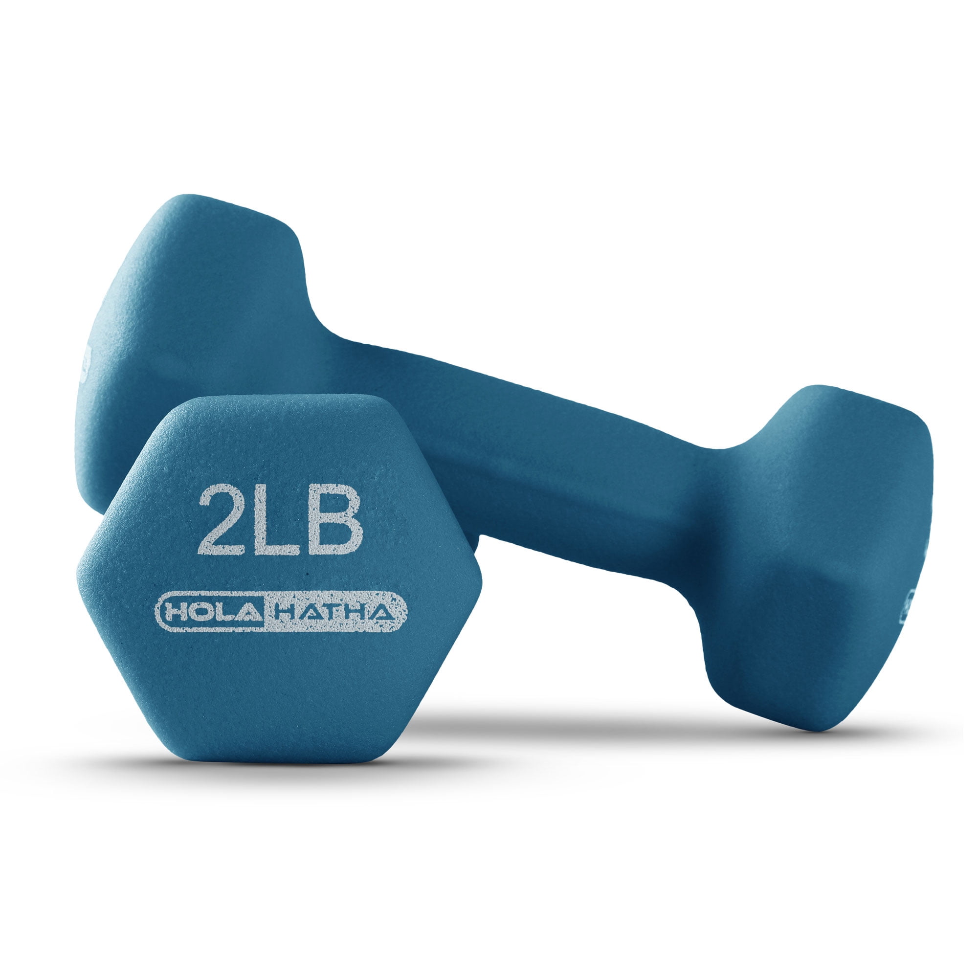 HolaHatha 1, 2 and 3 Pound Neoprene Dumbbell Weight Set with Rack