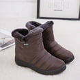 thumbnail image 4 of Botas de invierno para mujer, zapatos de nieve impermeables, botines casuales planos, zapatos de talla grande Wmkox8yii ghj1135, 4 of 7