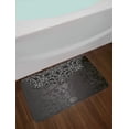 thumbnail image 2 of Dark Grey Bath Mat, Vintage Damask Inspired Ornament Victorian Swirls Curlicues Artistic, Non-Slip Plush Mat Bathroom Kitchen Laundry Room Decor, 29.5 X 17.5 Inches, Dimgrey Black Brown, Ambesonne, 2 of 2