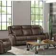 thumbnail image 5 of Sunset Trading Avant 86" Faux Leather Dual Reclining Sofa in Brown, 5 of 8