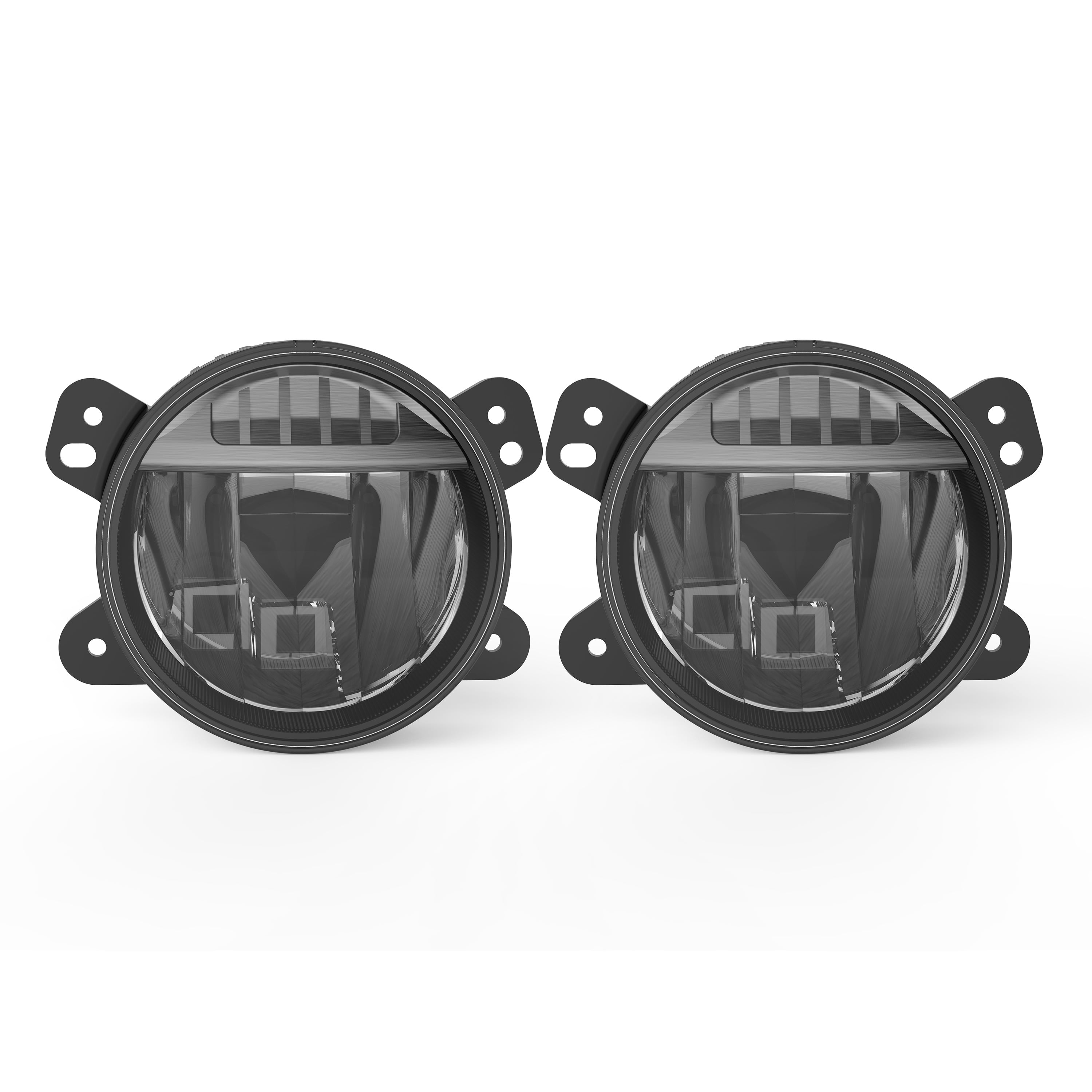 FieryRed 4 Inch LED Fog Lights Driving Lamp Fog Light Assembly Kit for Jeep Wrangler JL