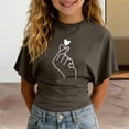 thumbnail image 4 of Chandail Garçons Col Rond Garçons T-Shirts à Manches Courtes Filles Vêtements d'Été Filles Hauts 13-14 Ans, 4 of 5