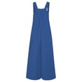 thumbnail image 4 of Womens Jumpsuit Casual Fashion Printed with Long Pants Side Pockets Rompers,Dark Blue,2XL, 4 of 5