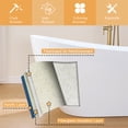 thumbnail image 3 of ANGELES HOME 59" Acrylic Freestanding Bathtub, Soaking White Bathtub with White Drain and Integrated Slotted Overflow Included, Glossy White, 3 of 11