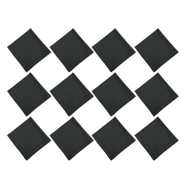 Mouchoir de Fête pour Hommes 12 Pouces Couleur Unie Noir