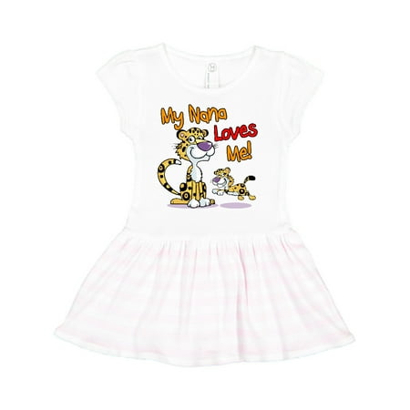 

Inktastic My Nana Loves Me Cat Gift Toddler Girl Dress