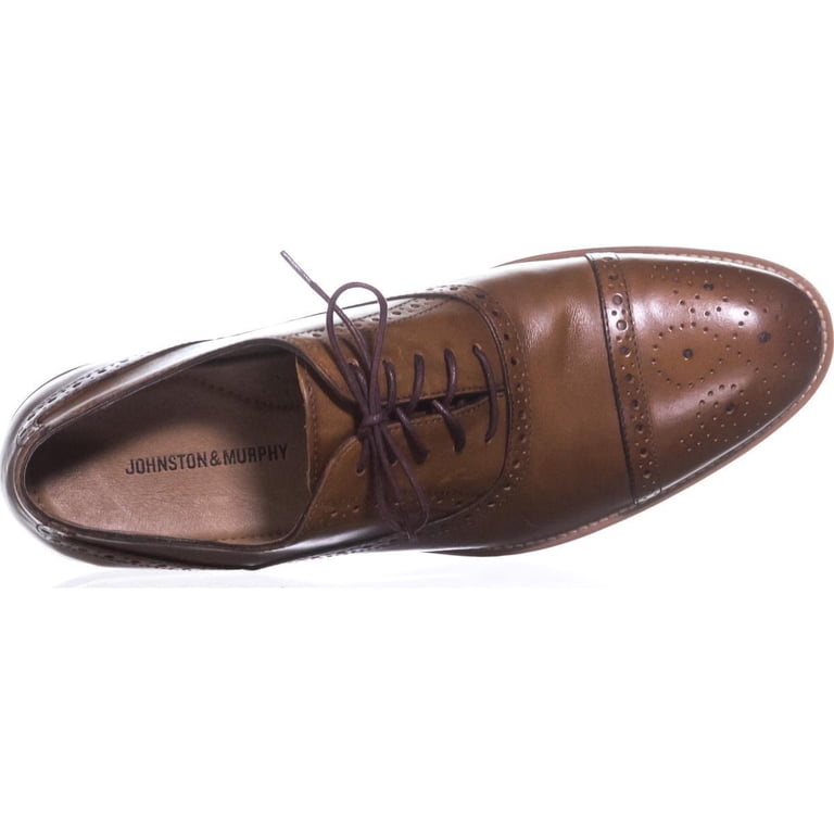 Johnston & Murphy Mens Tan Leather Brogue Cap Toe Oxford Shoes 9.5M 20-8682 Johnston & Murphy Men s Conard Cap Toe Tan Leather - 20-8682  main image 4