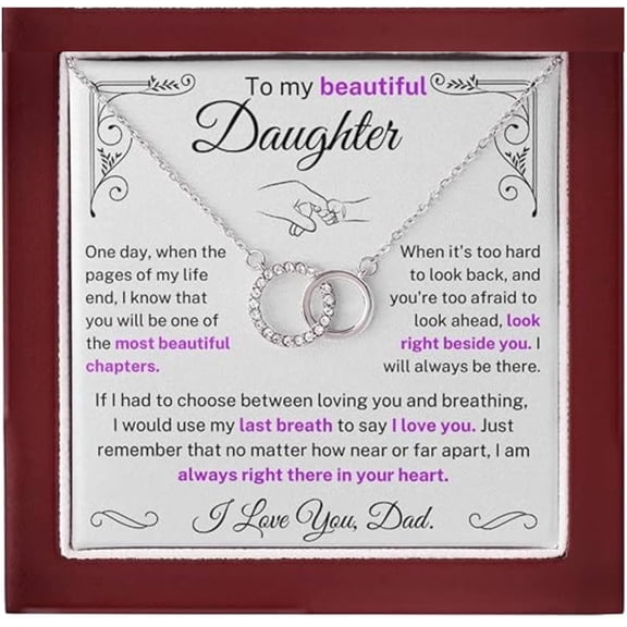 To My Daughter Necklace Gifts– Meaningful Gift for  Birthday, Graduation, or Special Occasions