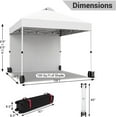 thumbnail image 2 of 10x10 Pop Up Canopy Tent, Portable Instant Commercial Canopy with 1 Sidewall, 2 of 5