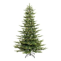 Puleo International 7.5' Pre-lit Aspen Green Fir Tree