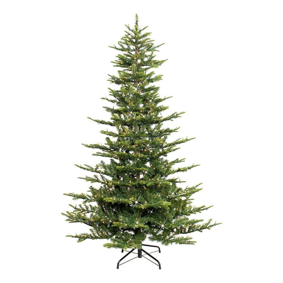 Puleo International 7.5' Pre-lit Aspen Green Fir Tree
