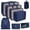 A004- Navy, variant on 8 Piece Packing Cubes for Travel, Travel Organizer Bags for Women with Mesh Zipper Pouches, Lightweight Foldable Luggage Accessories for Carry on Suitcase