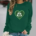 thumbnail image 6 of Craaazy Women's St Patricks Long Sleeve Shirts Round Neck Green Comfy Shamrock Tops, 6 of 6