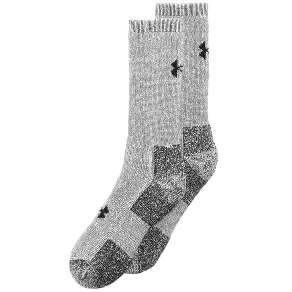 Under Armour Mens ColdGear Midweight Socks, Black, 9-11