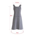 thumbnail image 5 of Kitchen Cooking Aprons Linen Cross Back for Men with Pockets for Baking Painting Gardening Cleaning Gray, 5 of 5