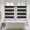 thumbnail image 4 of Black White Striped Kitchen Curtain for Berdoom Living Room Cafe 54 Inch Length, Farmhouse Vintage Shabby Chic Wood Grain Tiers Curtains Light Filtering Drapes Window Treatment 2 Panels 52"Wx54"L, 4 of 8