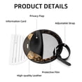 thumbnail image 4 of Butterfly Fission Diagram Set of 2pcs PU Leather Round Suitcase Tags with Privacy Cover and Name ID Tag - Ideal for Travel Luggage, Handbags, Backpacks, School Bags, 4 of 6