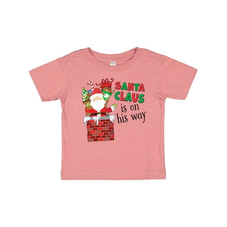 

Inktastic Santa Claus is on His Way Christmas Gift Baby Boy or Baby Girl T-Shirt