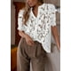 thumbnail image 4 of Blusa PRETTYGARDEN de encaje para mujer, manga corta, talla XL, 4 of 6