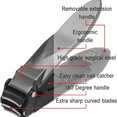 thumbnail image 6 of Heavy Duty Nail Clippers for Men with Catcher, Sharp Stainless Steel Nail Cutter for Fingernails and Toenails, Ergonomic Lever, Includes Storage Pouch, 6 of 6