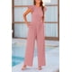 thumbnail image 5 of Enterizo PRETTYGARDEN Rosa Empolvado con Volantes y Mangas Cortas XXL, 5 of 6