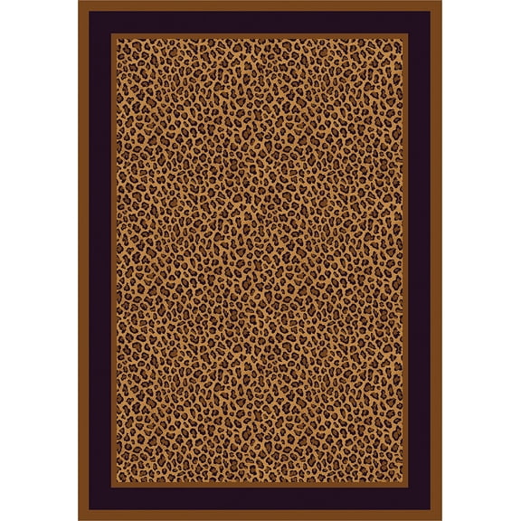 Milliken Top 30 Area Rug Zimbala Leopard Bordered Leopard 7' 8" x 10' 9" Rectangle