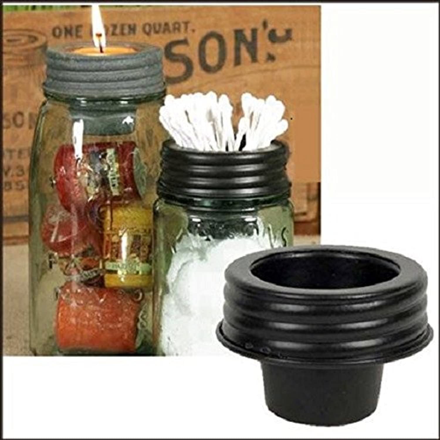 Mason Jar Tapered Cup Lid Black Box of 4