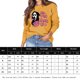 thumbnail image 2 of Disfraz Premium Jersey clásico para mujer, cuello redondo, mezcla de algodón, estampado, traje de calle Ygjytge Amarillo T XL para Mujer, 2 of 8