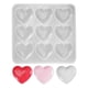 thumbnail image 1 of 1 paquete de molde colgante de corazón suave, molde de resina de 9 rejillas de silicona, molde de fundición de corazón bonito, 1 of 4