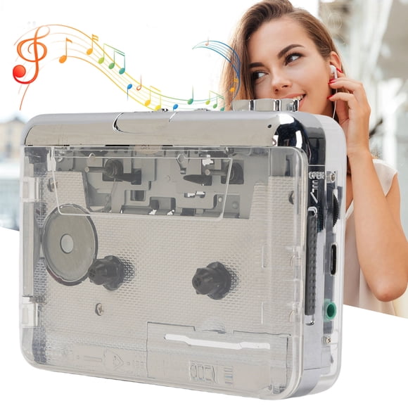 Reproductor De Casete, Convertidor De Casete USB A MP3 Con Cancelación De Ruido, Rebobinado Automático Para PC