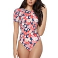 thumbnail image 1 of Balery Japanese Cherry Blossoms Body de cuello redondo de manga corta para mujer Tops de manga corta Tops básicos-X-Large, 1 of 7