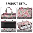 thumbnail image 4 of Large Capacity Tote Bag,Pioneer Flower Floral Print Pattern Handbag Fashion Luxury Tote Bag,15.7"x13"x 5.1" Inches,Laptop Compatible, 4 of 6
