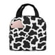thumbnail image 1 of Fotbe Cow Print Black White Bolsa Térmica con Estampado y Forro de Aluminio Grueso Bolsa de Almuerzo con Bolsillo Frontal para Hombres y Mujeres, Ideal para Trabajo, Escuela, 1 of 8