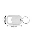 2PCS Creative Stainless Steel Simple Drink Opener Keychain Items Rubber