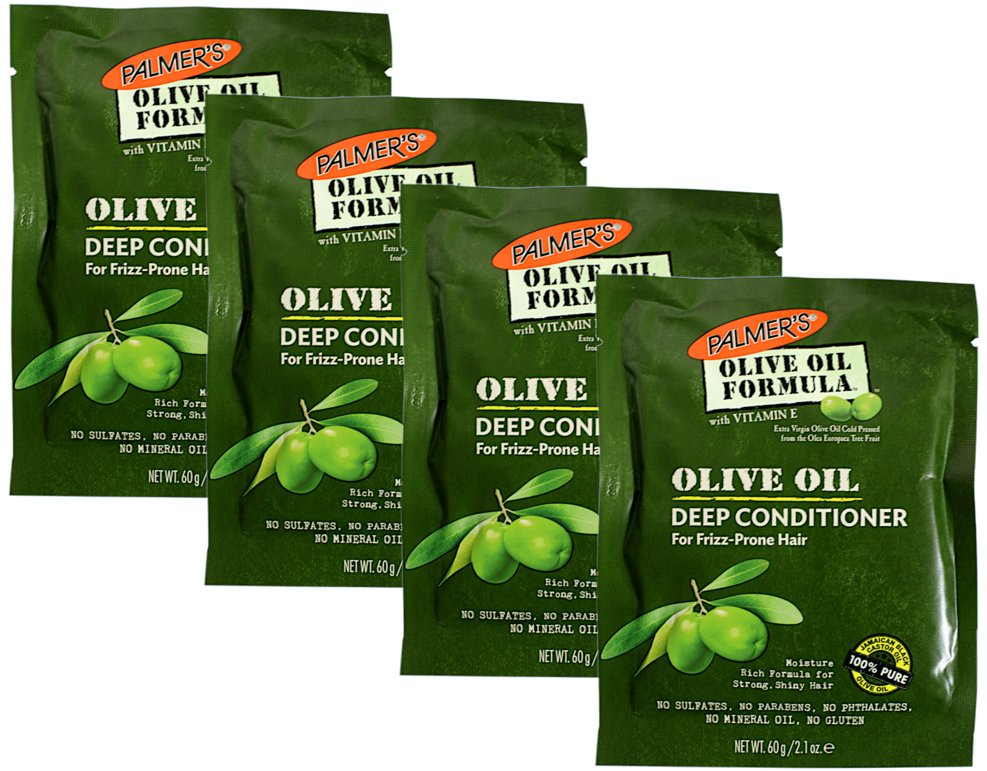 Palmers Olive Oil Formula Deep Hair Conditioner With Vitamin E 2.1 Oz, 4 Pack